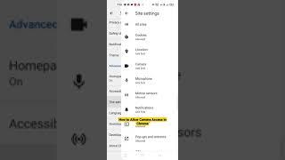 How to Allow Camera Access in Google Chrome? #shorts #howto #chrome #google #android #googlechrome