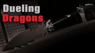 Dueling Dragons Double Blade Fantasy Spear