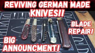 Restoring Vintage German Knives, Including a Pin and Blade Repair!