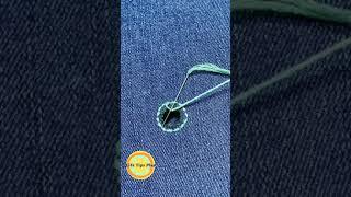 How to patch up clothes？Amazing Embroidery Stitches For Beginners /Guide to Sewing. #shorts