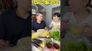 The wife kindly saved the chicken fillet for her husband【Couple Eating Fight】