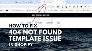 How To Fix 404 Error in Shopify Home Page