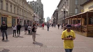 Walking in Moscow 4K - Old Arbat Street