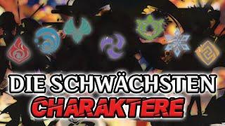 Der SCHWÄCHSTE Charakter von jedem Element! MEINE Meinung | Genshin Impact | deutsch