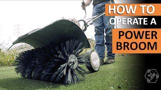 How to Operate a Power Broom / Power Sweeper.