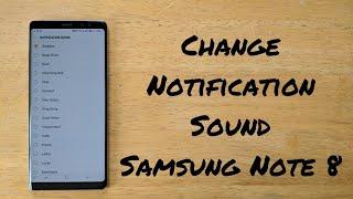 How to change message sound Samsung Galaxy Note 8