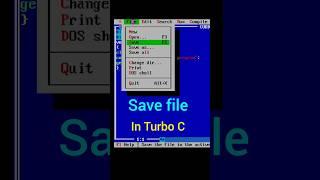 how to save program in Turbo C++ #cprogrammingbasics #codewithearn