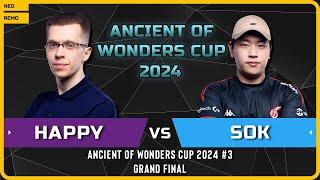 WC3 - [UD] Happy vs Sok [HU] - GRAND FINAL - Ancient of Wonders Cup 2024 #3