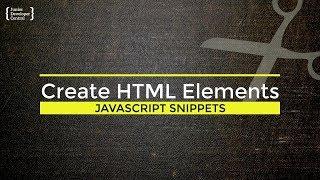 JavaScript Create HTML Element: How to dynamically add tags to your pages