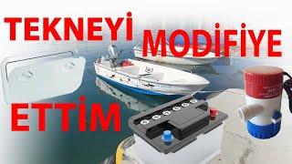 Tekneye Su Gideri Sintine Pompası Elektrik Tesisatı ve Sintine Erişim Kapağı Ekledim TEKNE MODİFİYE