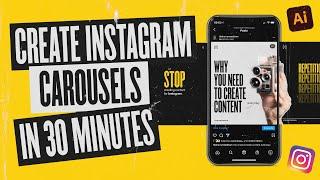 How to Create an Instagram Carousel with Textures in 30 minutes - Adobe Illustrator Tutorial