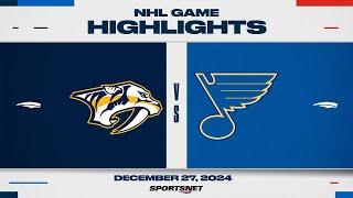 NHL Highlights | Predators vs. Blues - December 27, 2024