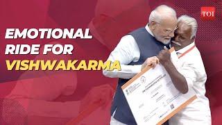 Watch: Tamil Nadu fishing net maker turns emotional, hugs PM Modi | PM Vishwakarma Scheme