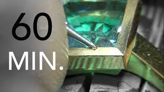 SQUARE BEZEL - HOW TO SET A SQUARE SHAPED AQUAMARINE  - THE DIAMOND SETTER - 60 MINUTES STONESETTING