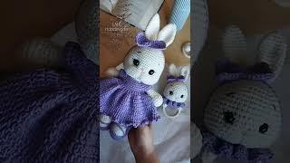 Новая зайка крючком вязаннаяto crochet #lmkhandmade #crochet #amigurumi #knitting #shorts