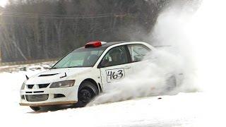 Mitsubishi EVO ice racing on studded tires - Boosted Films