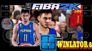 NBA2K11 to FIBA2K23 mod WINLATOR 8.0 non rooted Phone Playable possible working all android device