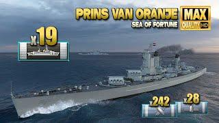 крейсер "Prins van Oranje": Отличная игра на карте "Sea of ​​Fortune" - World of Warships