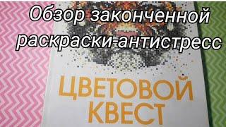 Обзор законченной раскраски-антистресс《Цветовой Квест》