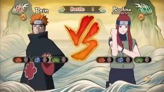 Naruto Storm Revolution Pain vs. Jounin Kushina (2 rounds)