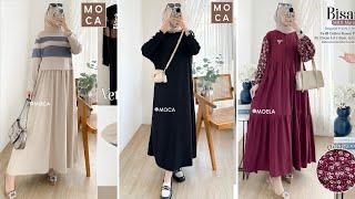 INSPIRASI OUTFIT GAMIS MUSLIM MIDI MODEL TERBARU 2024 2025 / Part 6