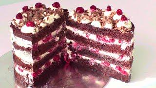 Торт ЧЕРНЫЙ ЛЕС) BLACK FOREST cake "Успешный кондитер".