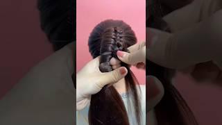 french braid in a different style #shortsfeed  #hairstyle