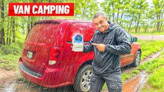 Solo Car Camping on a Rainy Day with New Arctic Air Cooler | Van Life