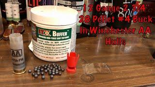 12 Gauge 2 3/4” Winchester AACF 28 Pellet #4 Buck