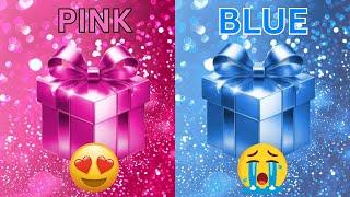 Choose your gift 2 gift box challenge: Pink & Blue 1 Good & 1 Bad  #chooseyourbox #quiz