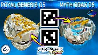 ROYAL GENESIS G5 QR CODE MYTH ODAX O5 QR CODE GLITCH BEYBLADE BURST APP