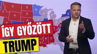 TRUMP győzelem: ELŐREJELZETT vs. VÉGLEGES választási térkép magyarázata