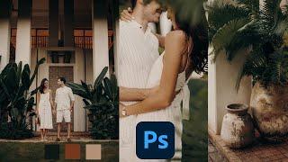 Photoshop Tutorials | Dark Moody Green Brown Color Grading in Photoshop CC 2023| Free Preset