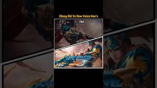 Zilong old vs New voice line's  #mlbb #mobilelegends #zilong #zilongvoicelines #foryou #shorts