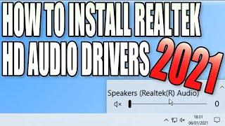 How To Install Realtek HD Audio Drivers In Windows 10 Tutorial