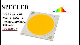 Measurement of the COB fficiency Cree CXB3590 in different power modes. Current: 700...3500