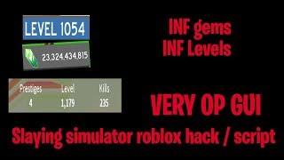 SLAYING SIMULATOR ROBLOX HACK / GUI | INF GEMS | INF LEVELS | INF PETS | AUTO OPEN EGGS!