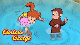 Swimming with George  Curious George  Kids Cartoon