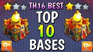 AFTER UPDATE! TOP 10 New TH16 Bases + Link 2024  | BEST TH16 WAR/LEGEND/CWL BASE LINK - COC 