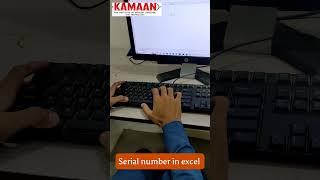 Fill serial numbers in Ms excel with shortcut #excel  #shorts #technophile