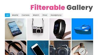 How To Create a Portfolio Filter Gallery using HTML CSS & jQuery | Filterable Image Gallery