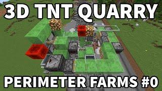 Automatic Perimeter Quarry Minecraft 1.21.4 - 3 Directions - Auto Stop