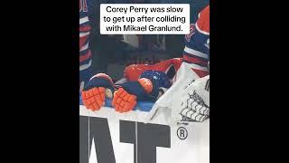 Corey Perry was slow to get up