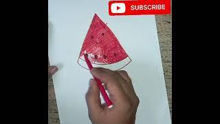 #drawing #art #fruit watermelon easy drawing sketch #shorts
