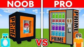 NOOB vs PRO: PRIME VENDING MACHINE House Build Challenge in Minecraft