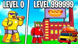 LEVEL 0 to LEVEL 99999 in Roblox HOT DOG SIMULATOR