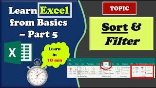 Learn Excel from Basics through Tamil | Sort & Filter | Sort Multi Columns together - Part 5