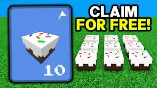 CLAIM FREE CAKE BLOCKS!! | Build a boat for Treasure ROBLOX