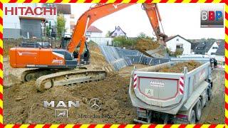  HITACHI ZX250LCN & Mercedes, MAN - Baugrube Waiblingen-Neustadt, 2024. #4 #excavator