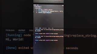 Replace text in a string #js #string #coding #programming